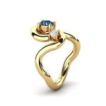 حلقه طلای ۱۸ عیار زنانه مدل سنم - Image 2