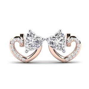 گوشواره طلای ۱۸ عیار رزگلد جانریکا